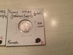 Turkey Silver 1293 AH 10 Qirsh al-Ghazi Abdul Hamid II
