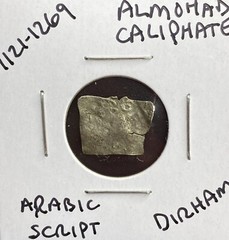 1121-1286 Coin Almohad Caliphate Silver Crown of Aragon Medieval Christian Era