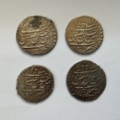 SAFAVID GEORGIA: LOT Of 4 Silver AR Abbasi 1131/0 Sultan Husayn I mint Tiflis