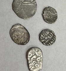 15th -17th Century Silver Islamic Ottoman Empire – 5 Silver Coins