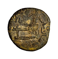 VERY RARE !!! ABBASID: AE fals (4.00g), al-Rafiqa, AH208, A-310, citing Marfaq