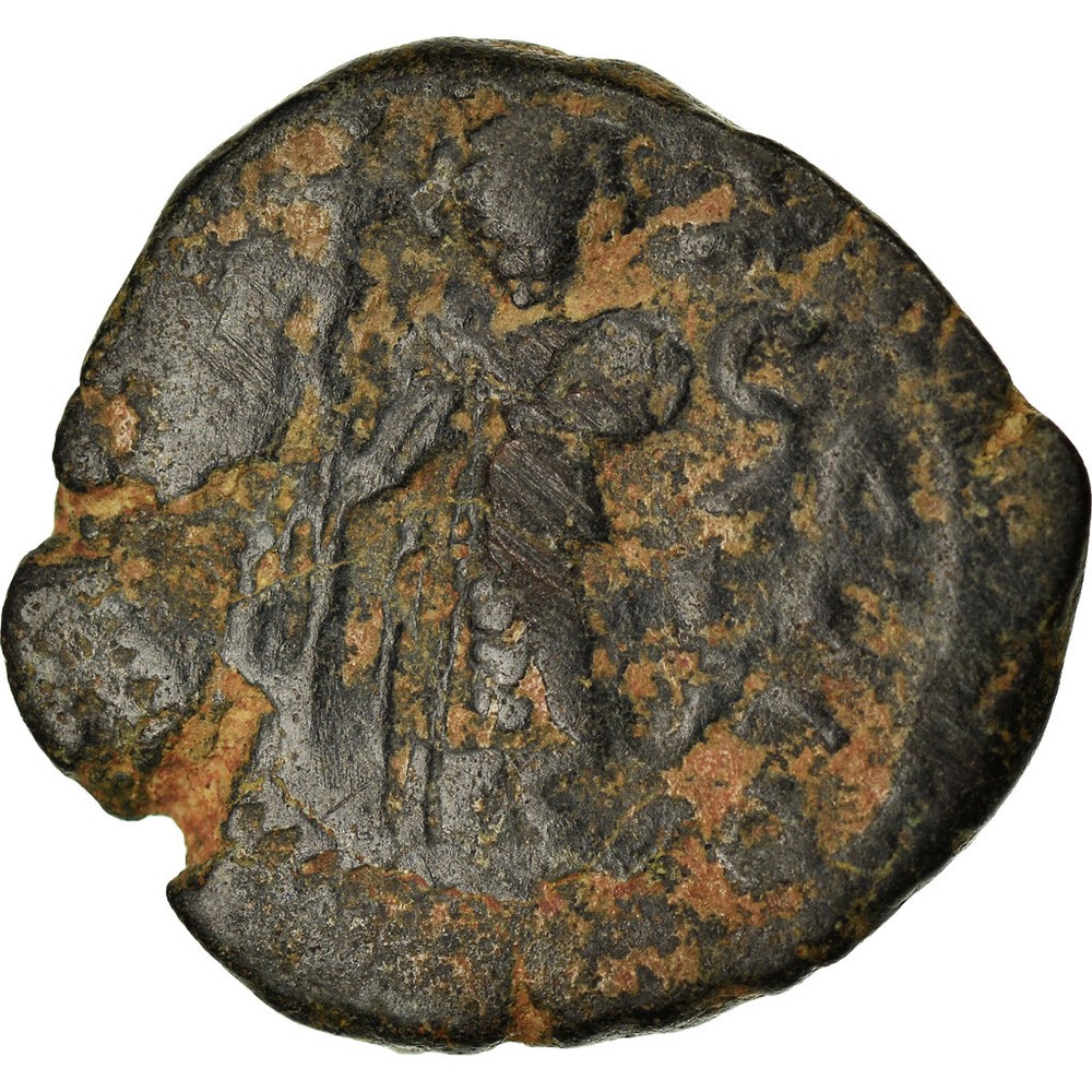 [#873382] Coin, Arab-Byzantine, Fals, 680s-690s, Dimashq, VF(30-35), Bronze