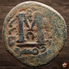 BEAUTIFUL 🏺Arab Byzantine Follis 🏺 DAMASCUS Umayyad Fals coin @m754