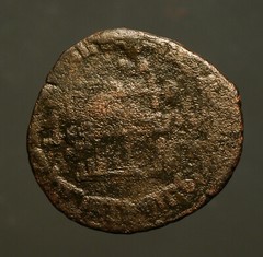 IS28-105 ABBASID, AE Fals, Halab mint, dated AH146