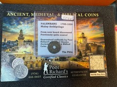 Islamic Sultanate Palembang 1700-1820 Rare Tin Pitis from Recent Hoard CF68