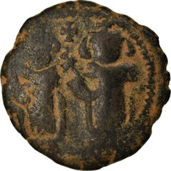 [#873380] Coin, Arab-Byzantine, Fals, 670s-680s, Ba’albakk, VF(30-35), Bronze