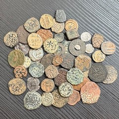 Lot 50 Islamic coins Umayyad Abbasid Mamluk Seljuk Ottoman #A997