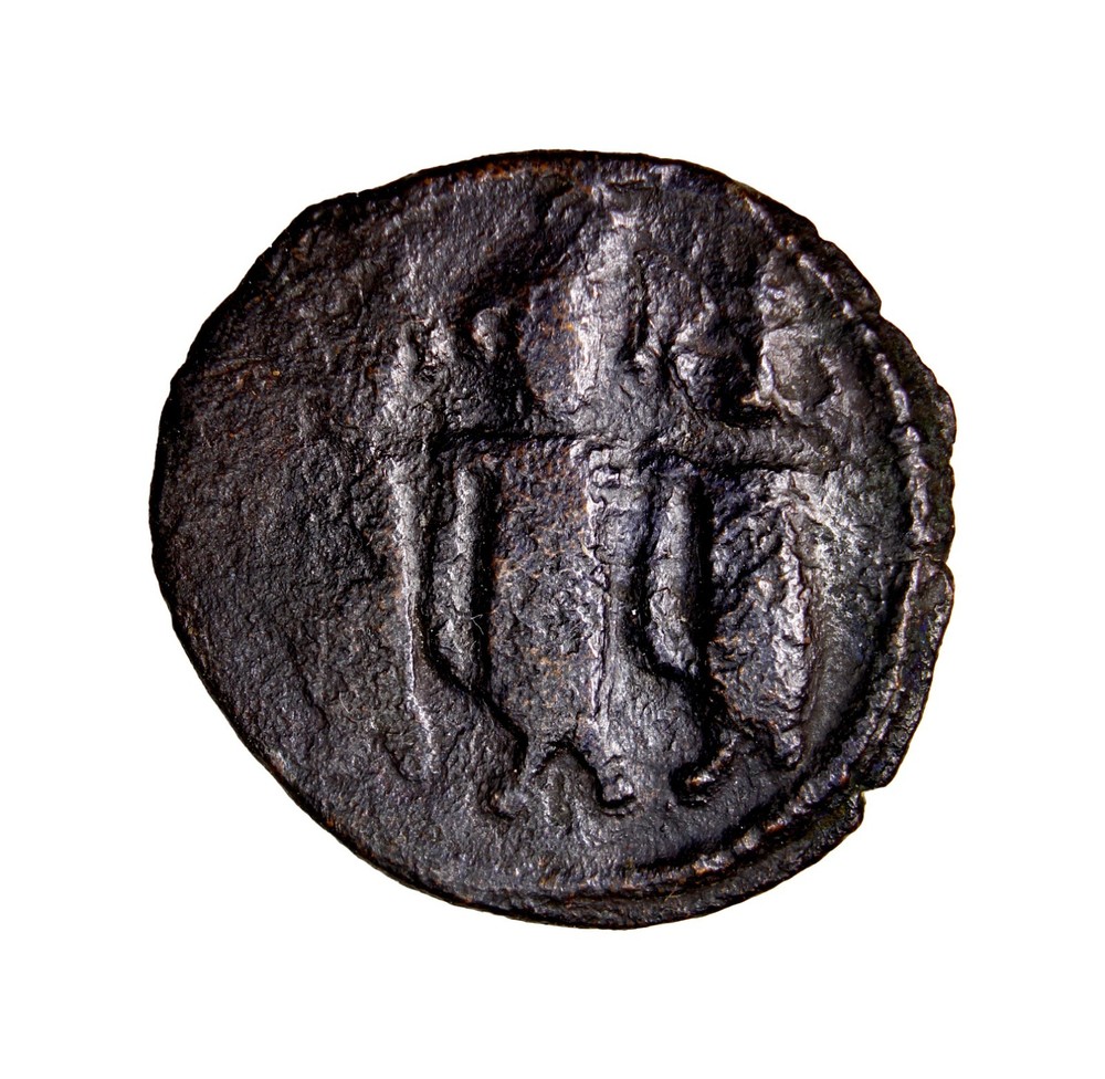 ISLAMIC, Arab-Byzantine coinage. Circa 680s-700/10. Æ Fals Tabariya Three Figure