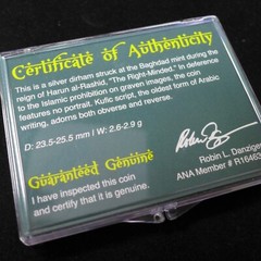ARABIAN NIGHTS AR SILVER DIRHAM AL RASHID 786-809 AD