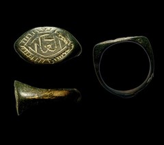 Ayyubid Islamic Bronze Signet Ring Officer Class “Al-Adil” Saladin Era Holy Land