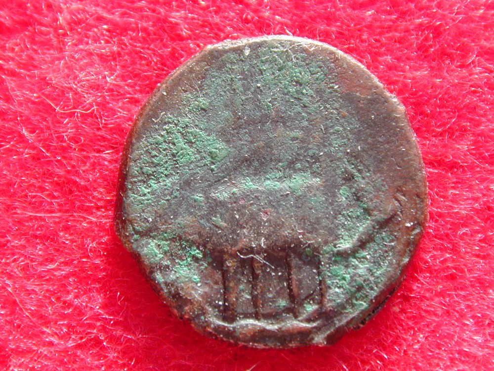 BADAKHSTAN Timurid AE fals 2.86g 18mm 5h IBEX AH869 frozen date 1465 AD A-N3184