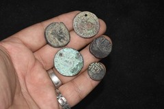 5 Authentic Ancient Islamic Dirham Dinar Silver Bronze & Brass Coin