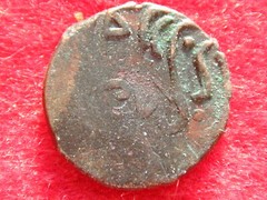 BADAKHSTAN Timurid AE fals 2.86g 18mm 5h IBEX AH869 frozen date 1465 AD A-N3184