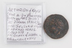 1174-1185 Artuqids of Kayfa AE Dirham VF AH570-581 Nur al-Din Muhammad A-1821.3