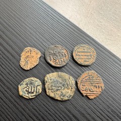 Islamic Lot 6 COINS 6 DYNASTIES Arab Byzantine Umayyad Abbasid Mamluk Seljuk