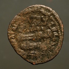 IS28-105 ABBASID, AE Fals, Halab mint, dated AH146