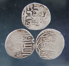 GOLDEN HORDE, Mongol Empire, 3 Dirhams,1225-1502, Silver Islamic coins.#3