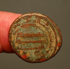 IS28-146 ABBASID, AE Fals, Qinnasrin mint, dated AH157.