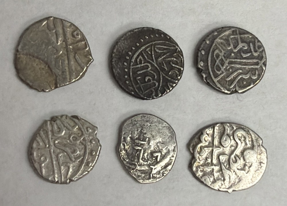 Ottoman Empire Akce Lot of 6 Coins Silver 4.7 Grams