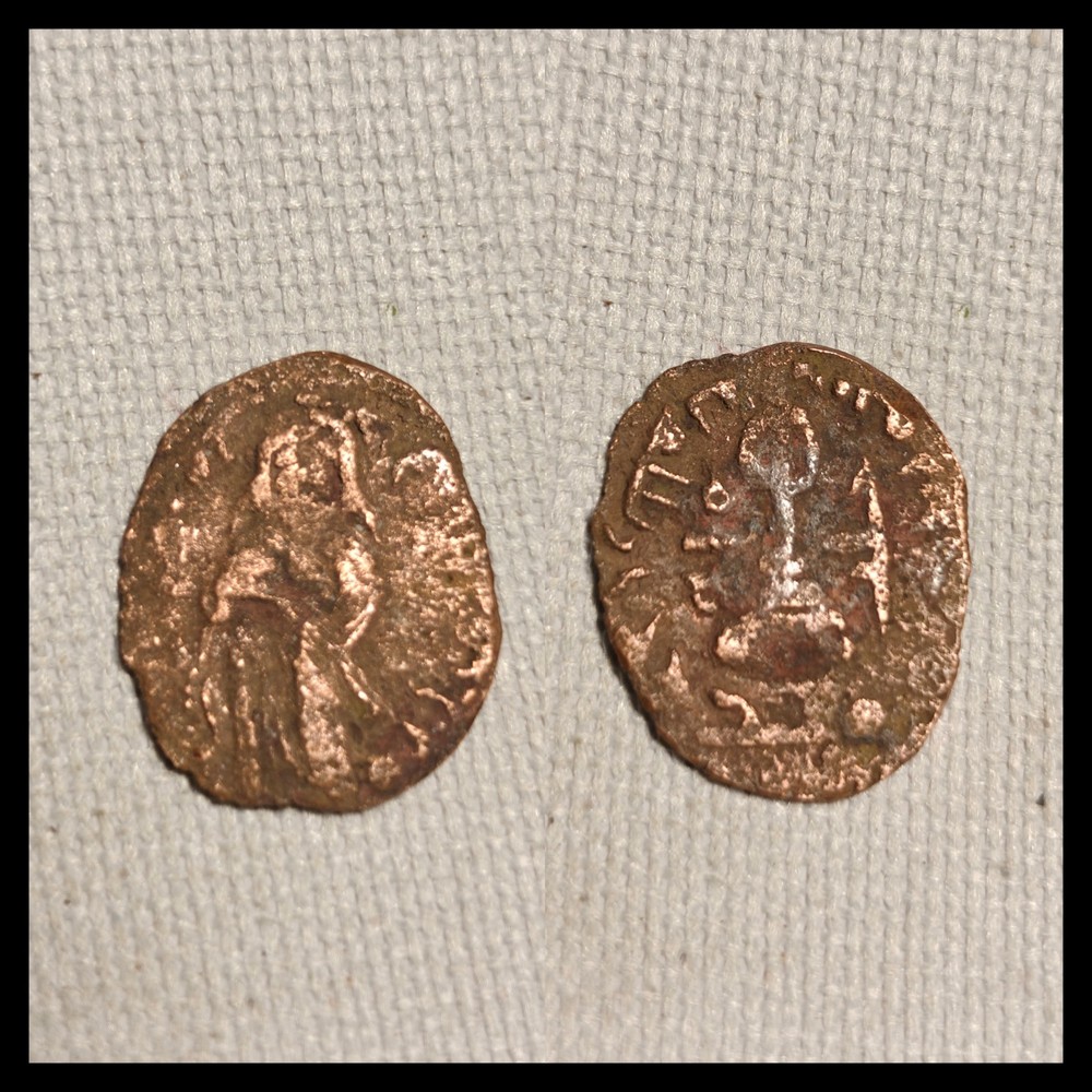 Arab Byzantine Umayyad Mu’awiya Standing Caliphate With KALIMA Islamic Coin&%