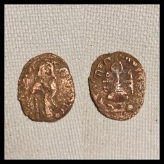 Arab Byzantine Umayyad Mu’awiya Standing Caliphate With KALIMA Islamic Coin&%