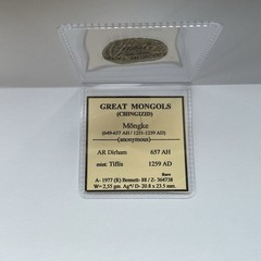 MONGOLS (CHINGIZID) Möngke Khan AR Dirham 657 AH Tiflis (2,55g) RR