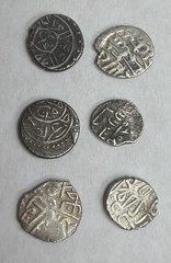Ottoman Empire Akce Lot of 6 Coins Silver 4.7 Grams
