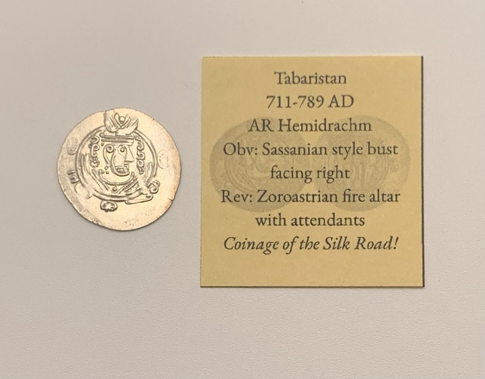 8th Century AD Silk Road Silver Islamic Arab Sassanian AR Hemidrachm Tabaristan