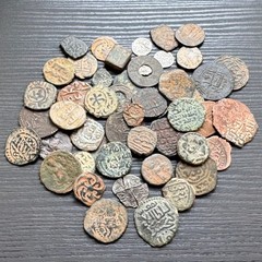 Lot 50 Islamic coins Umayyad Abbasid Mamluk Seljuk Ottoman #A997