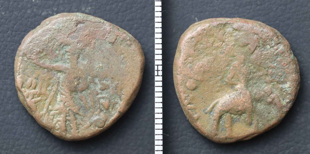 *Kushan Empire Coin, Ancient India Indo Greek Roman Byzantine[E9015]7q2