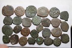 Lot 3 Rare original Islamic copper Bronze Mangir coins/Arabic/Ottoman Empire 15c