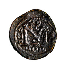 RARE Arab-Byzantine, c. 660s-680s. Æ Fals (21mm, 5.21g, 6h) Inversed Date