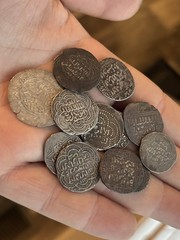 1196-1219 AD Dirham Silver Medieval Siver Old Coin Al Abil Sayf Crusaders Era 1c