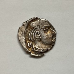 INDIA Indo-Scythian West Kshatrapa Rudrasena III /Bhartrudaman Silver AR Drachma