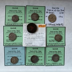 Middle East: LOT OF 9 ISLAMIC COINS ( 8 Silver + 1 Copper )