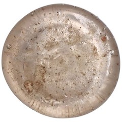 Fatimid to Mamluk: glass weight (jeton) (1.57g), 12th-14th century CE. 2-line Ar