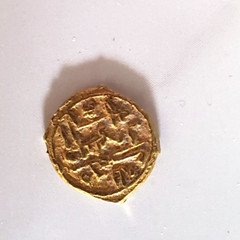 Gold Saffarid al-Husayn b. Tahir, 3rd reign, 980-982 AV fractional dinar NM