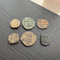 Islamic Lot 6 COINS 6 DYNASTIES Arab Byzantine Umayyad Abbasid Mamluk Seljuk
