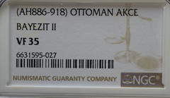 BAYEZIT II, AH 886-918, OTTOMAN AKCE, NGC.—430—