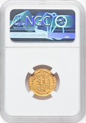 711 AD/AH 92 Umayyad Caliphate GOLD Dinar al Walid NGC MS-62 Battle of Guadalete