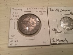 Turkey Silver 1293 AH 10 Qirsh al-Ghazi Abdul Hamid II