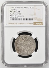 NGC Certified, Mongols, Ilkhanid, ULJAYTU, AR Silver, 6-Dirhams, Rare