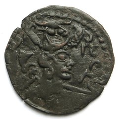 R1662 Ae-Drachme O. J. ” Kapishi “, Nezak-Könige Unknown King 2.Hälfte 6.Jhdt