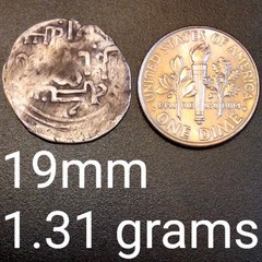 1330-1333 AD Tarmashirin Otrar Silver 1/6 Dinar. 19mm AR Dirham/unit/obol/drachm
