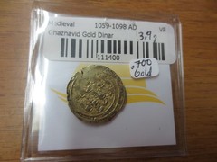 c1059-1098AD Ghaznavid Gold Dinar IBRAHIM CIRC